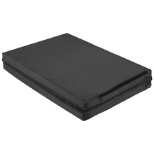 Black PaWz Faux Fur Folding Dog Bed